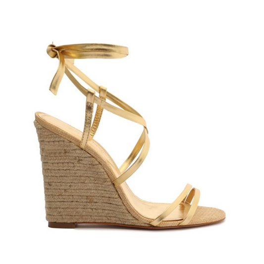 Deonne Metallic Leather Sandal Sandals OLD 5 Gold Metallic Leather - Schutz Shoes