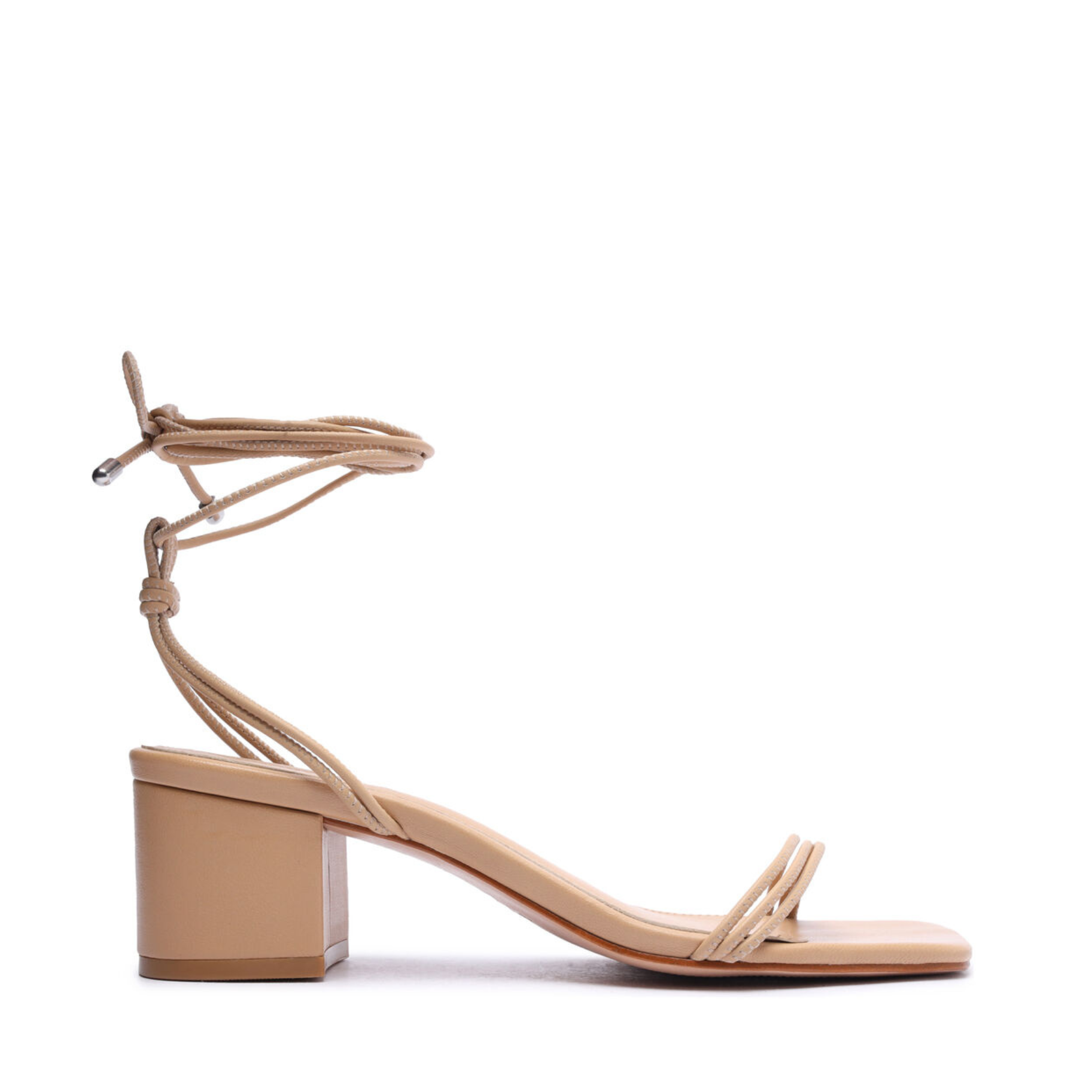 Thea Block Sandal Sandals OLD 5 Light Beige Faux Leather - Schutz Shoes