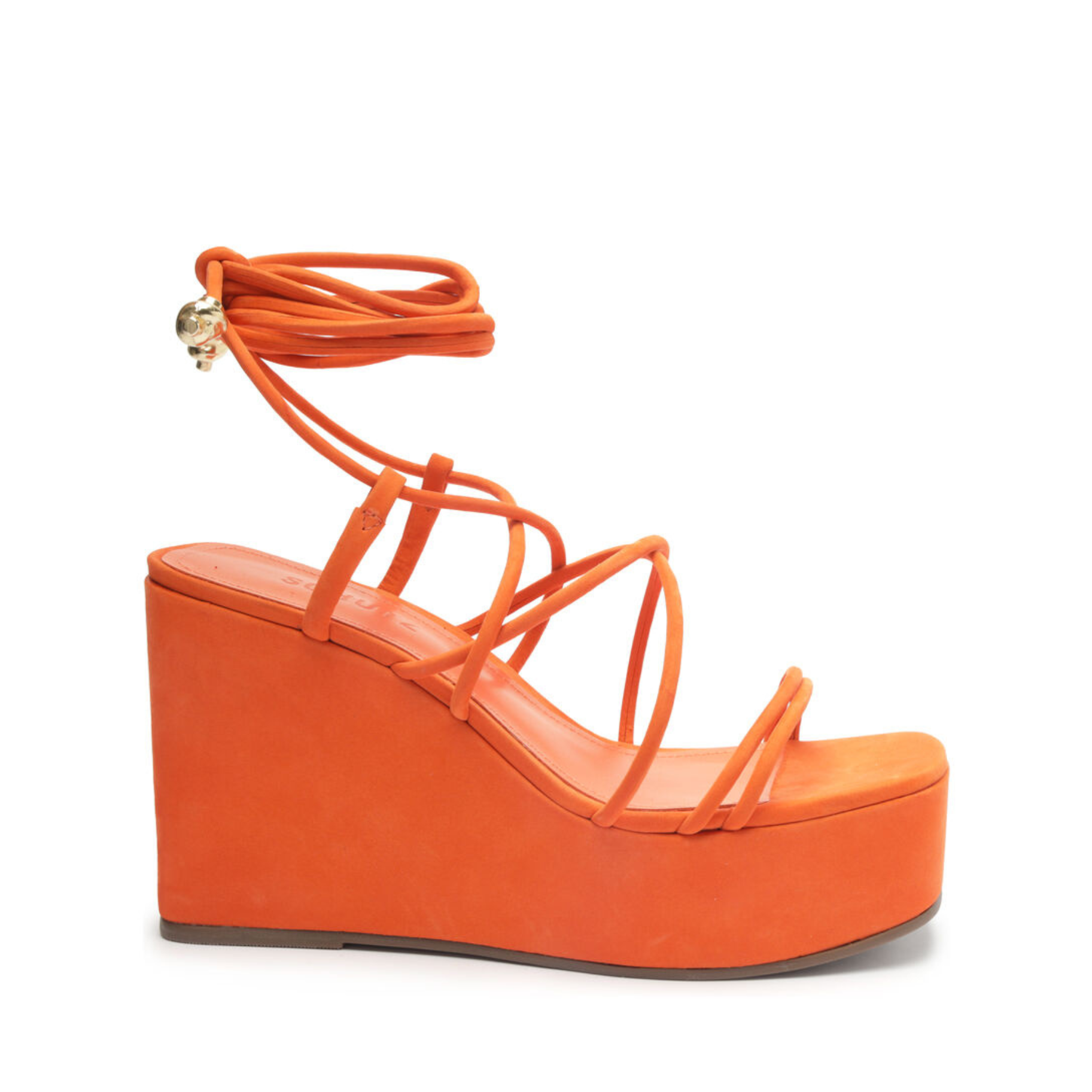 Magdalena Casual Platform Sandal Sandals OLD 5 Flame Orange Nubuck - Schutz Shoes