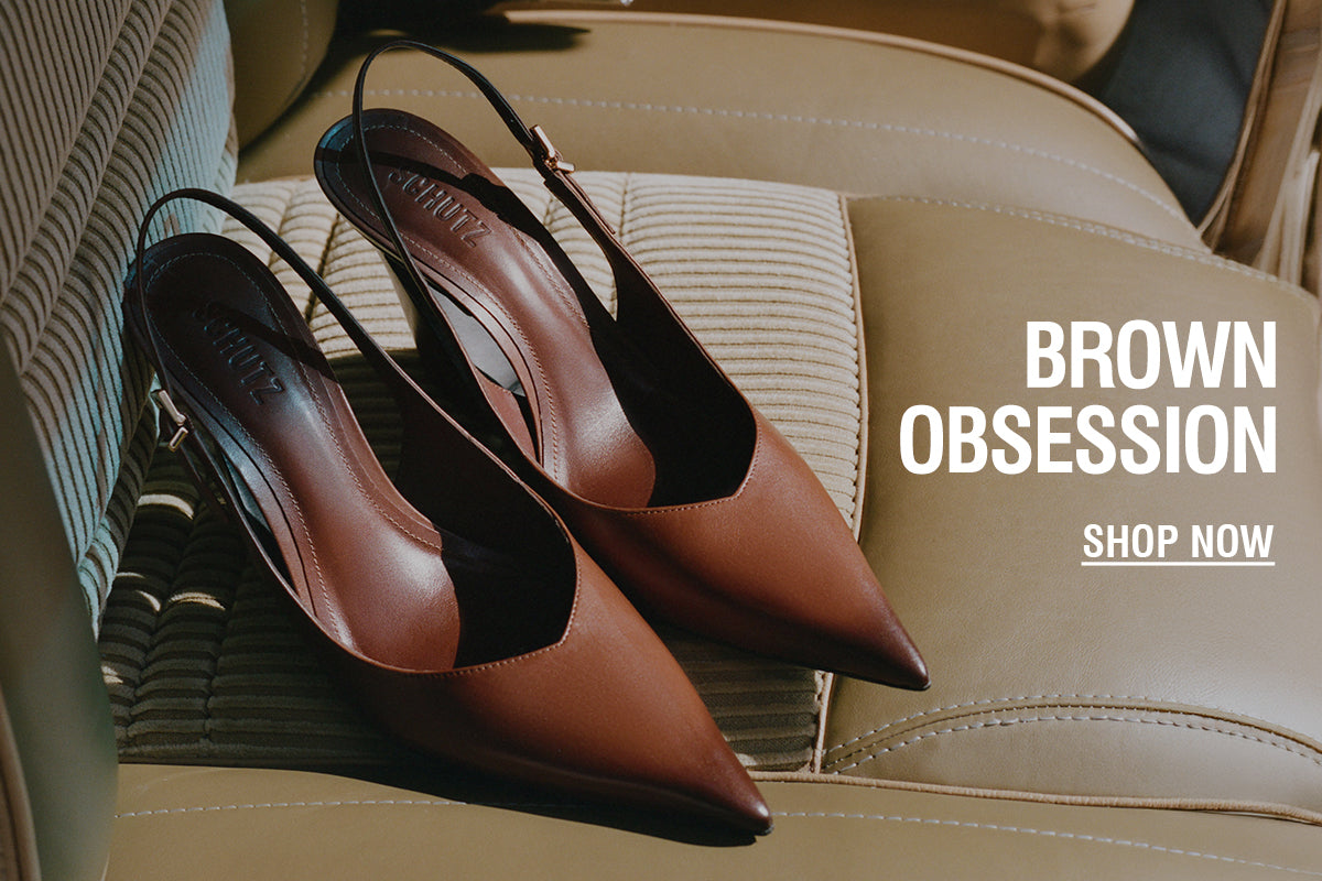 Brown leather slingback pumps styled for a polished Fall look