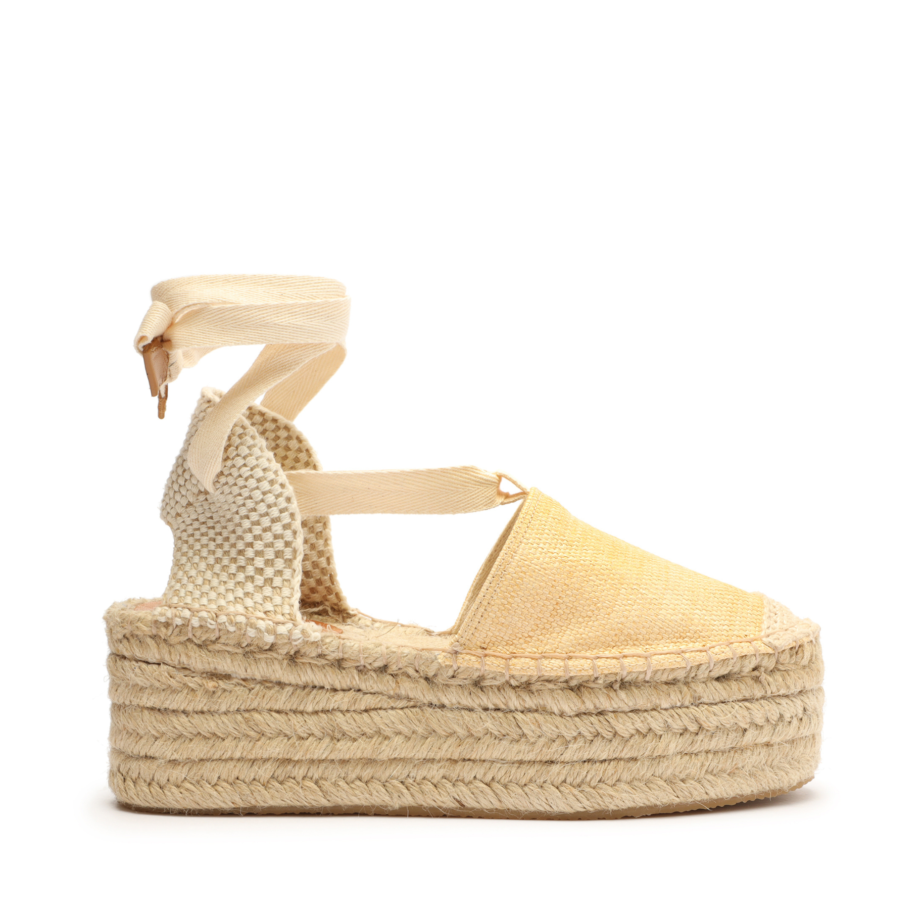 Greeca Casual Espadrile Spring 23 5 Pearl Gold Nappa Leather - Schutz Shoes