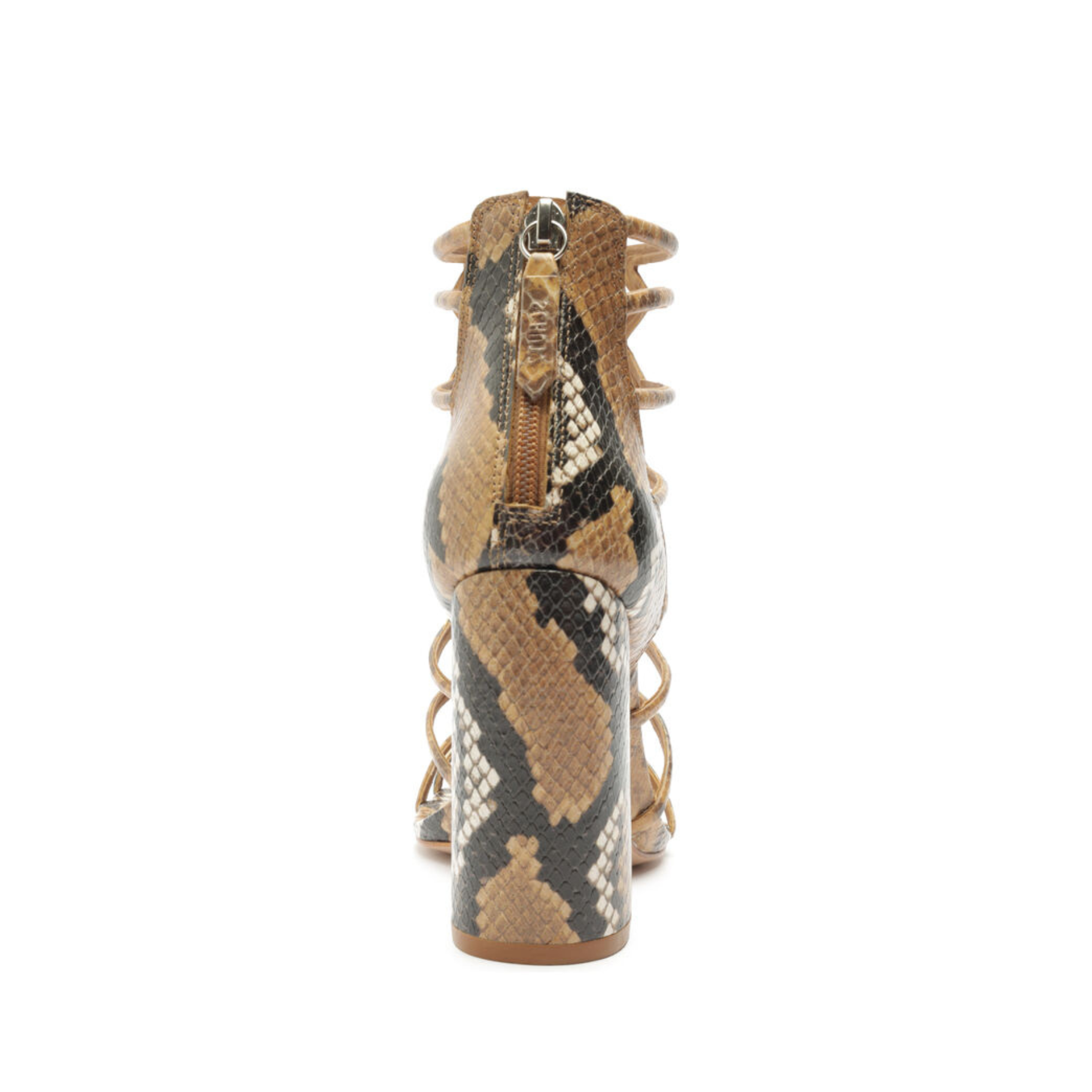 Julianna Block Snake-Embossed Leather Sandal OLD - Schutz Shoes