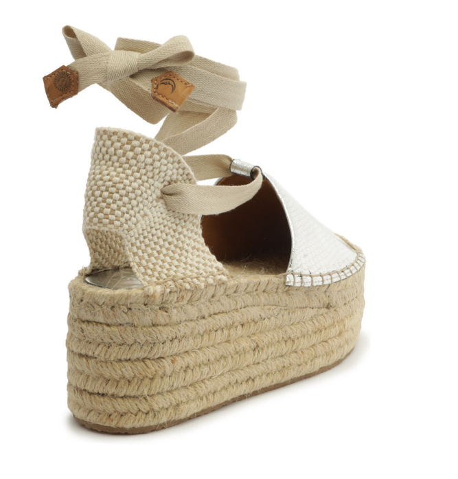 Greeca Metallic Leather Espadrille Espadrilles Spring 23    - Schutz Shoes