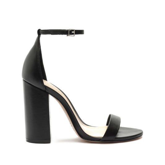 Cadey Lee Block Nappa Leather Sandal Sandals Spring 23 5 Black Nappa Leather - Schutz Shoes