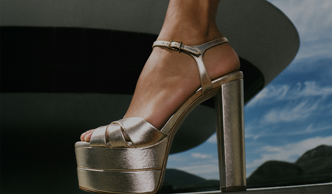 keefa gold platform sandal