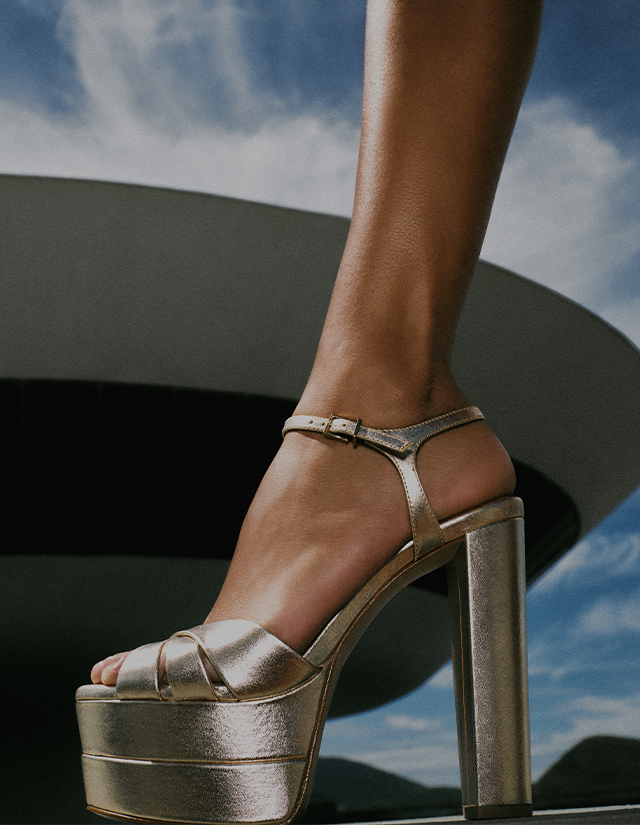 keefa gold platform sandal