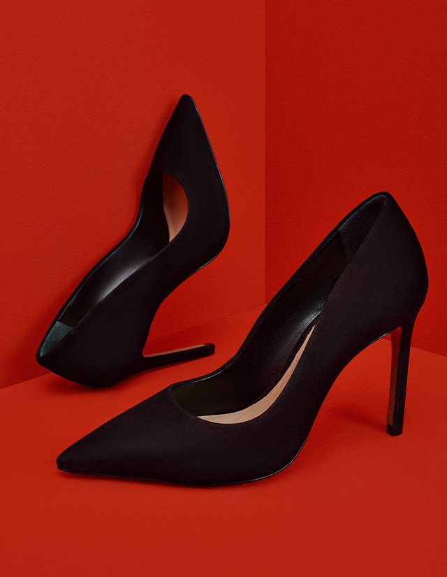 black suede pump