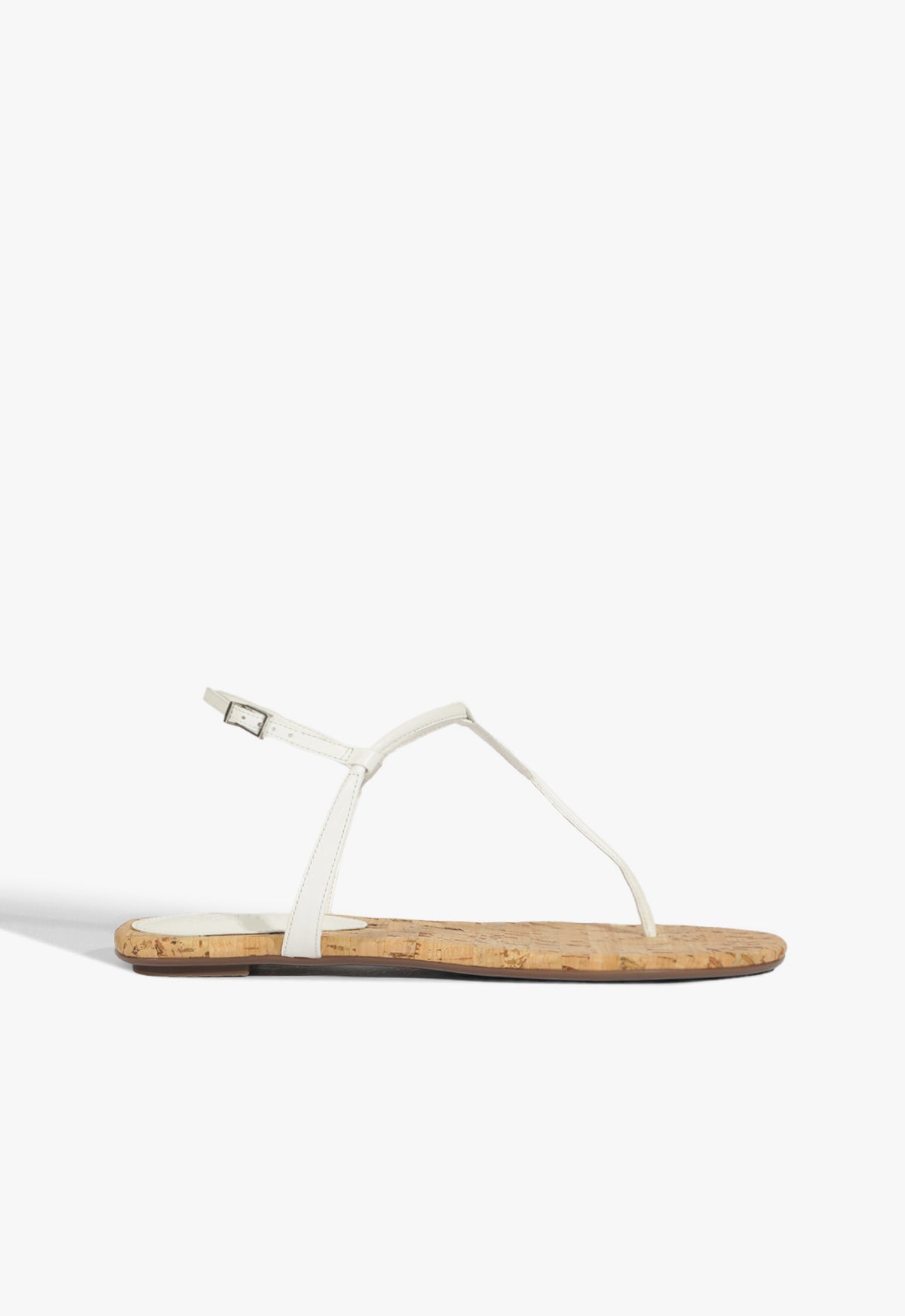 Elsha Leather Sandal Flats Spring 25 5 White Leather - Schutz Shoes