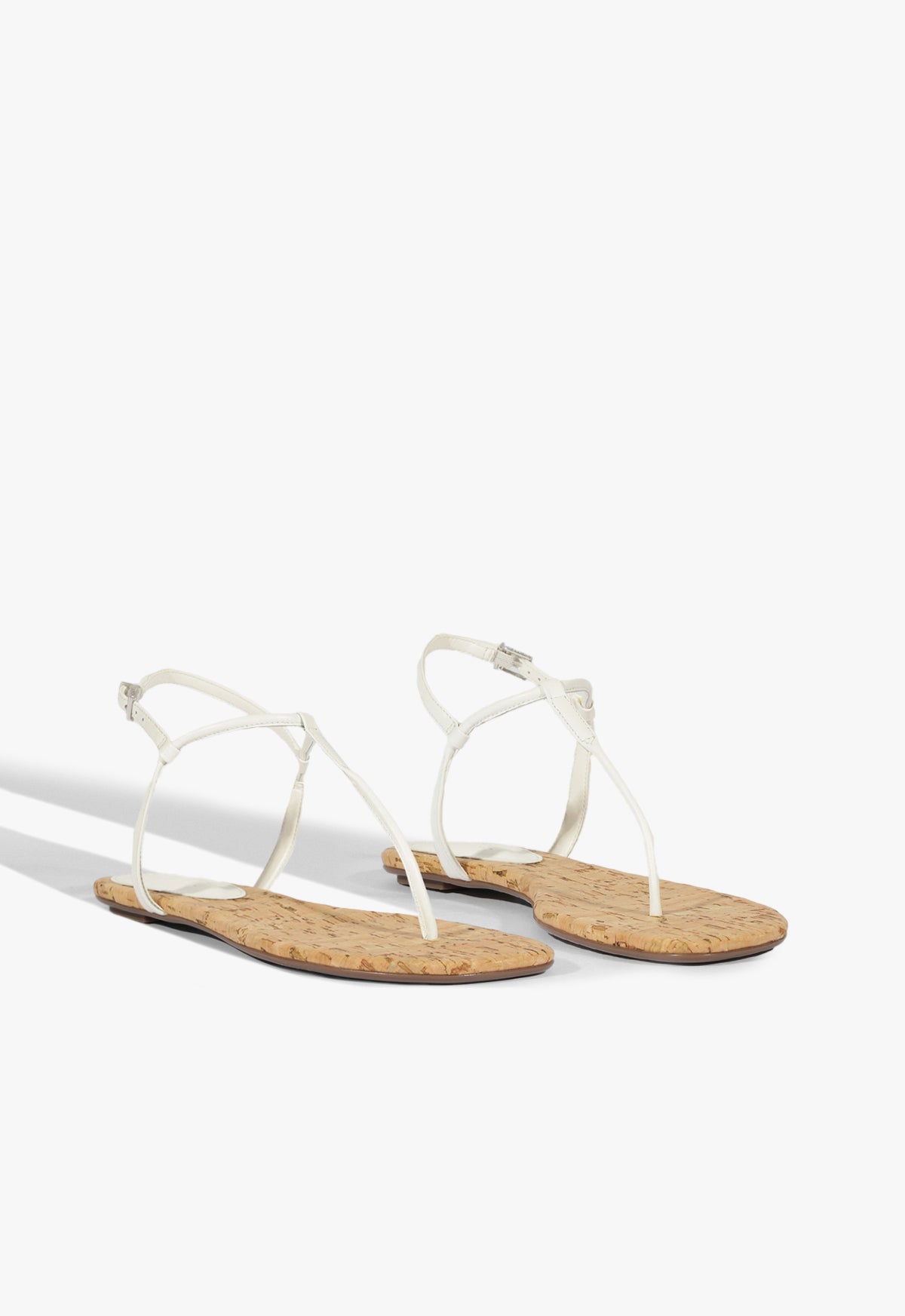 Elsha Flat Sandal White Leather – SCHUTZ - Main Image