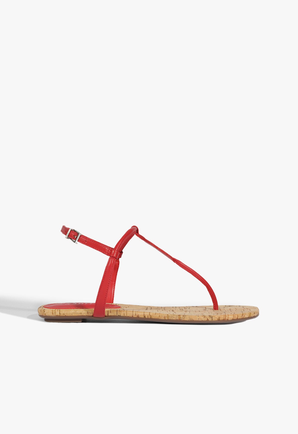 Elsha Leather Sandal Flats Spring 25 5 Red Leather - Schutz Shoes