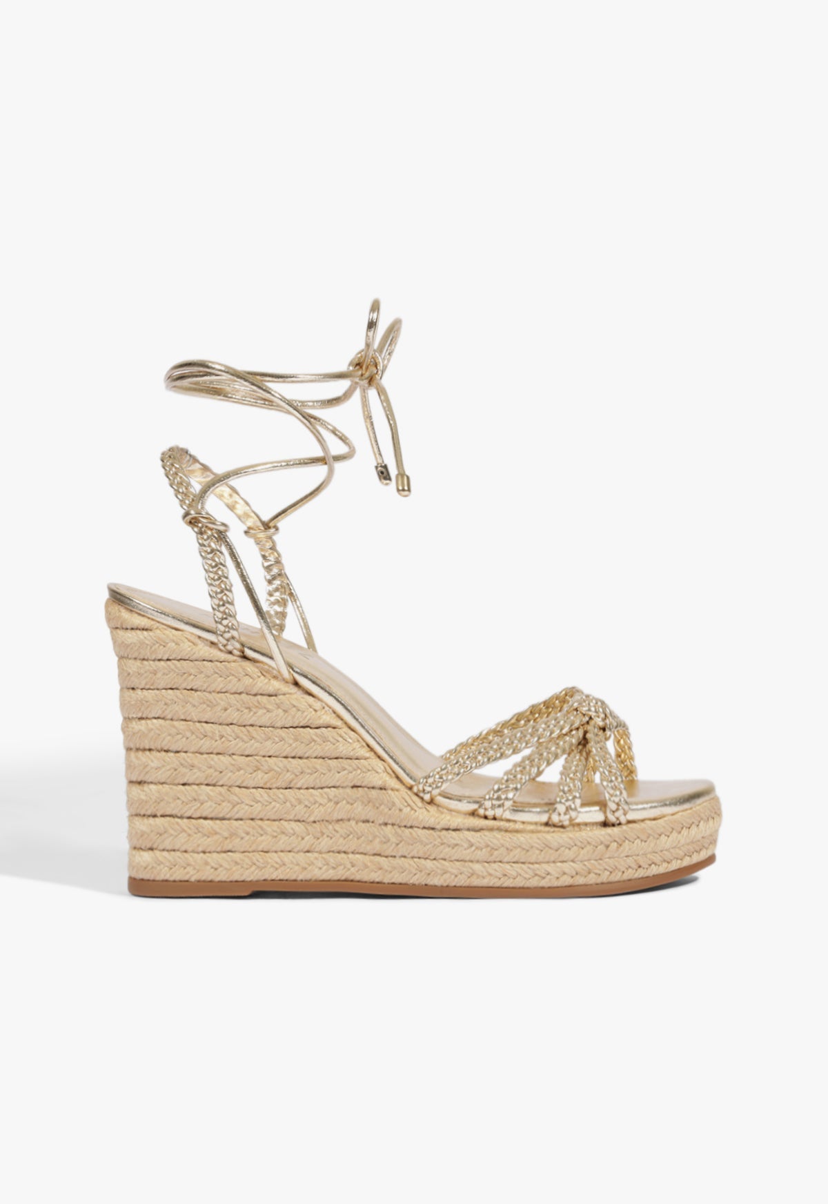Adele Wedge Sandal 5 Platinum Metallic Synthetic - Schutz Shoes