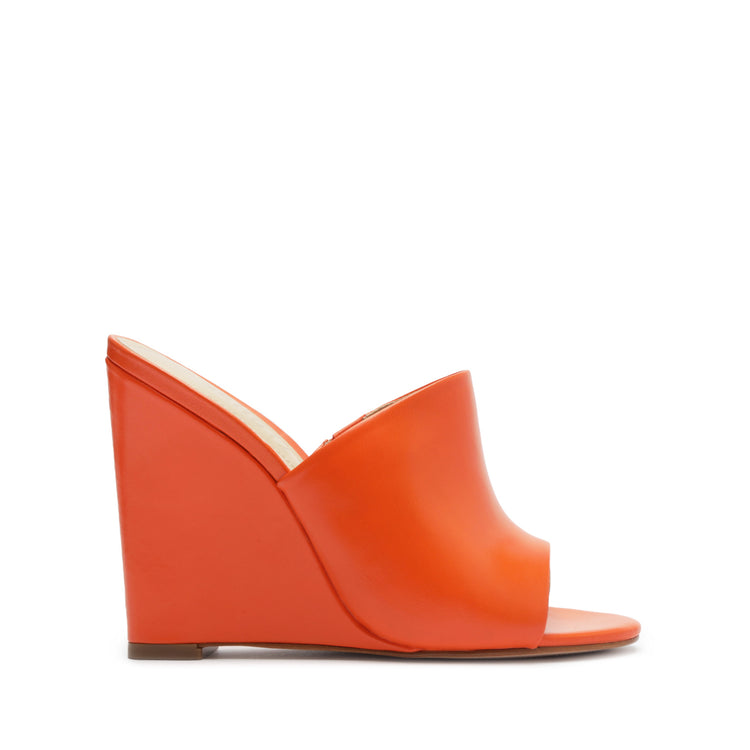 Lucy Casual Nappa Leather Sandal Flame Orange