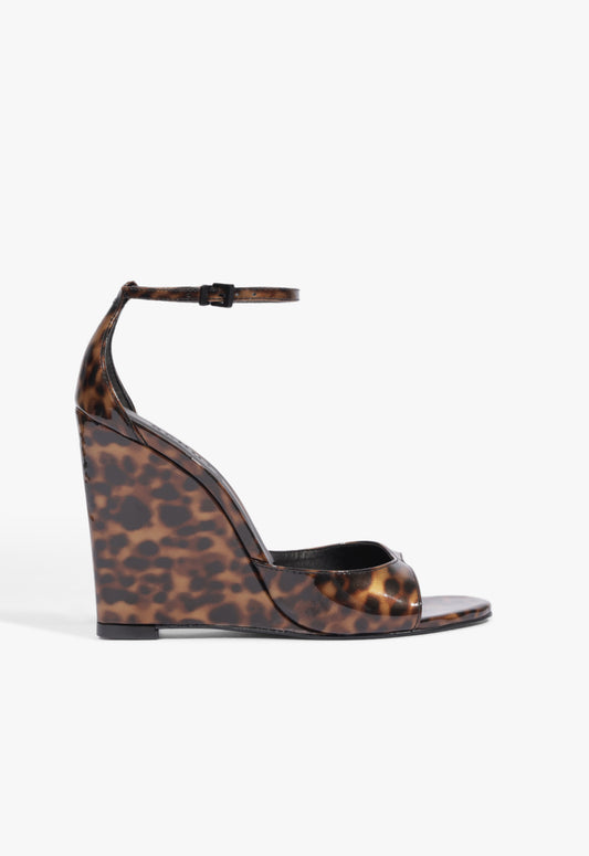 Scarlett Wedge Patent Sandal 5 Brown Patent - Schutz Shoes