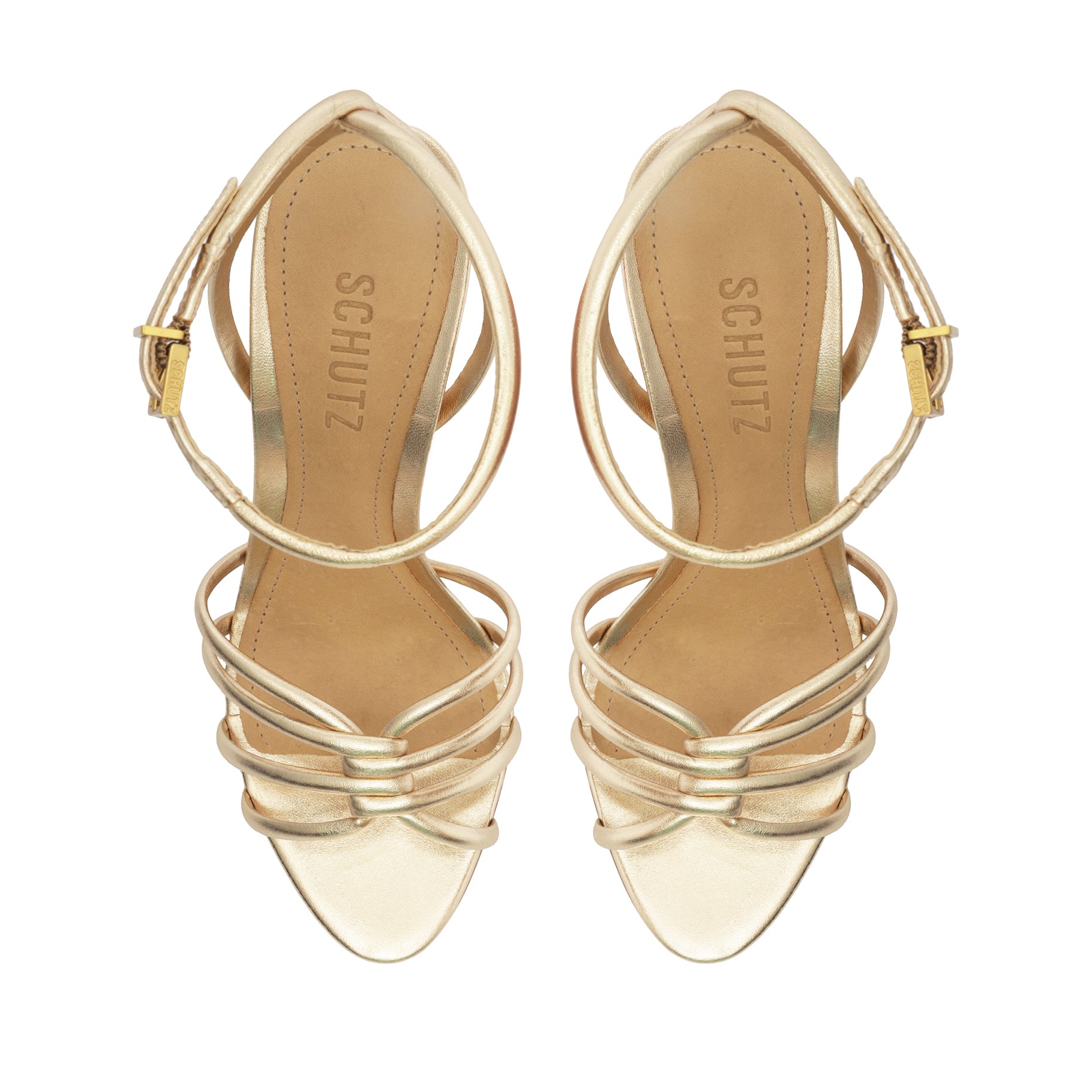 Rachel Metallic Leather Sandal Sandals OLD    - Schutz Shoes