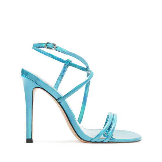 Aimee Specchio Leather Sandal Sandals WINTER 23 5 Blue Specchio Leather - Schutz Shoes