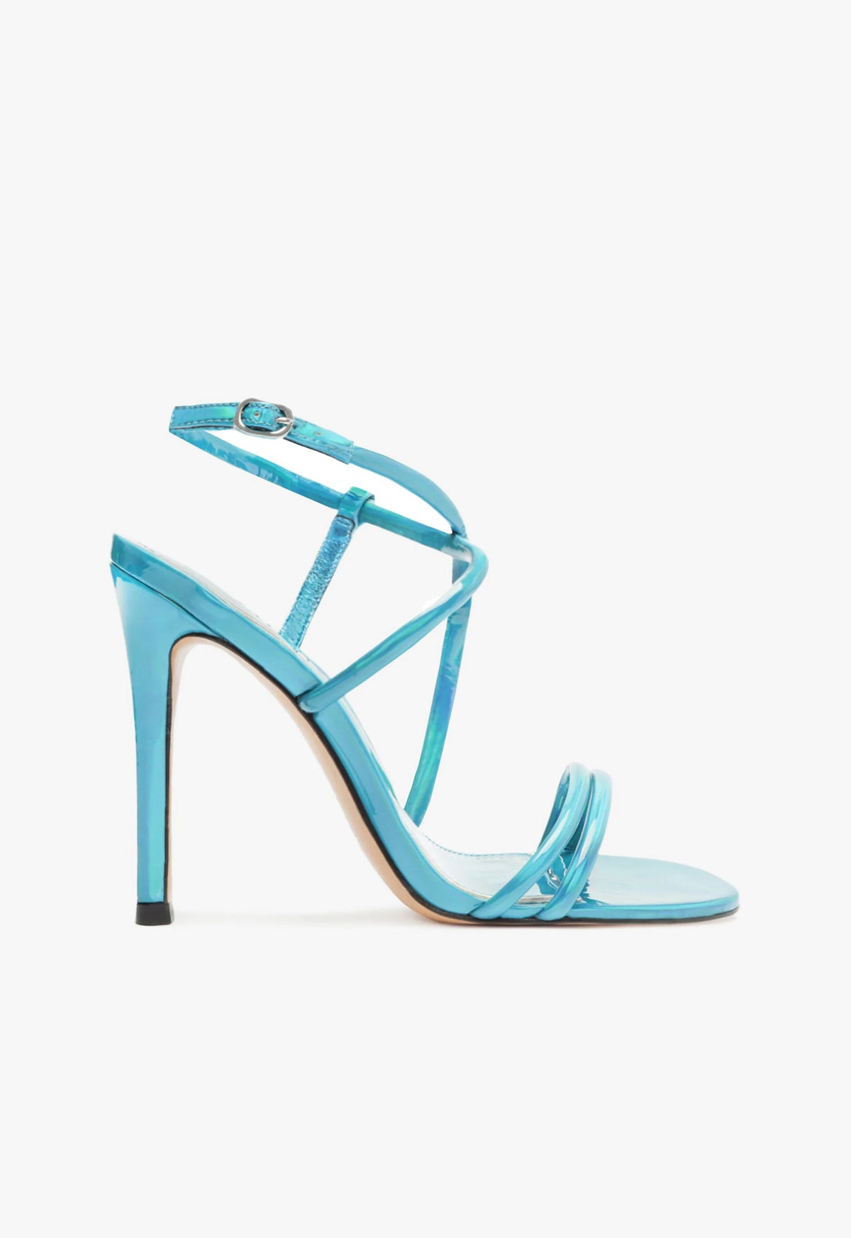 Aimee Specchio Leather Sandal Sandals WINTER 23 5 Blue Specchio Leather - Schutz Shoes