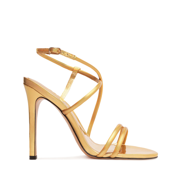 Aimee Specchio Leather Sandal Sandals Winter 23 5 Gold Specchio Leather - Schutz Shoes