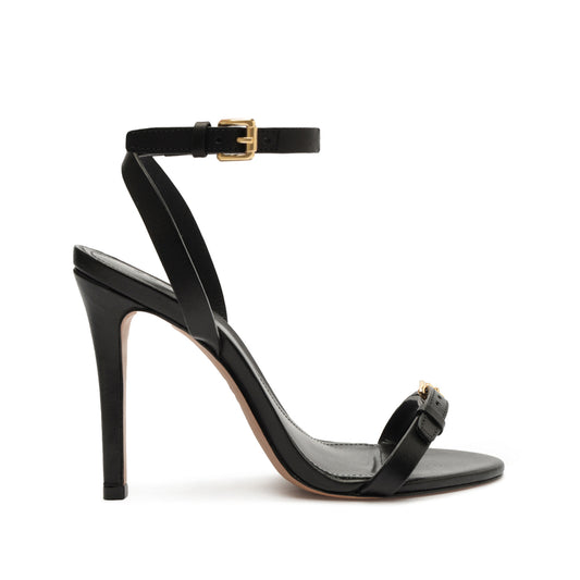 Aurora High Stiletto Leather Sandal Sandals SPRING 24 5 Black Atanado Real - Schutz Shoes