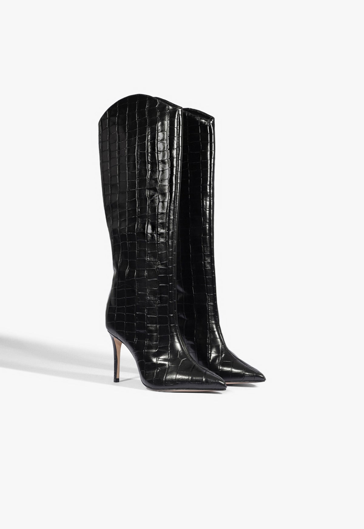 Maryana Crocodile-Embossed Leather Boot OLD - Schutz Shoes