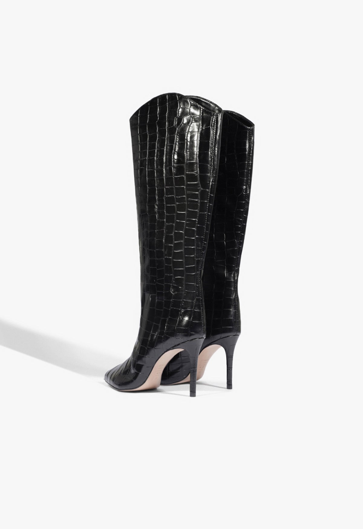 Maryana Crocodile-Embossed Leather Boot OLD - Schutz Shoes