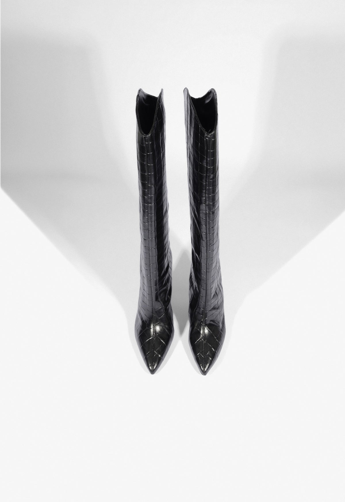 Maryana Crocodile-Embossed Leather Boot OLD - Schutz Shoes