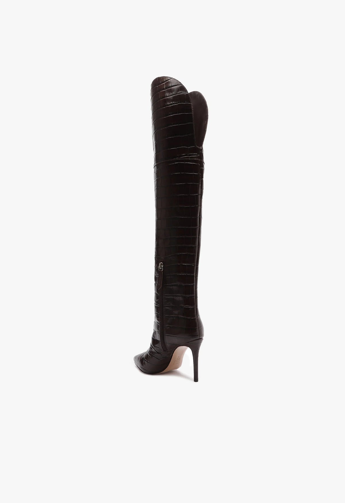 Over the knee stiletto leather boots best sale