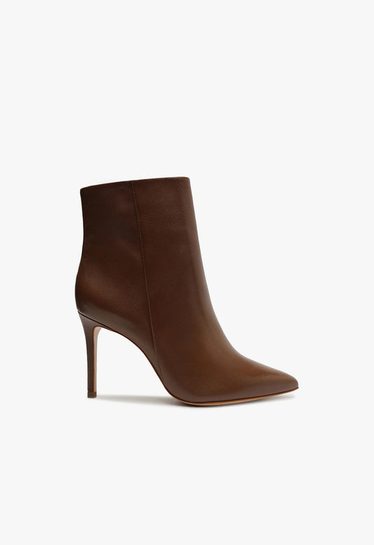 Magali Leather Bootie Booties FALL 23 5 Walnut Faux Leather - Schutz Shoes