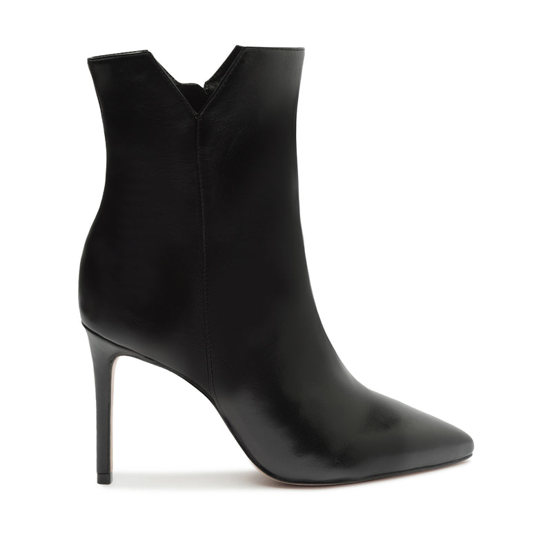 Betsey Leather Bootie Booties Pre Fall 23 5 Black Nappa Leather - Schutz Shoes
