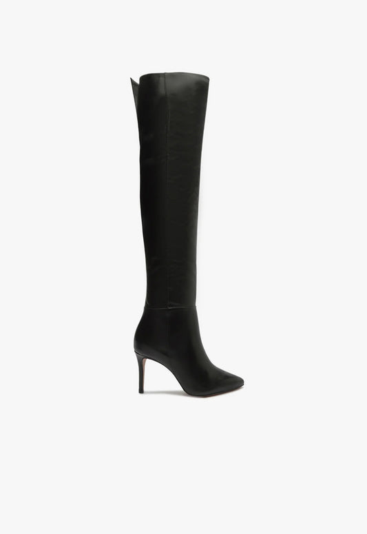 Magali Over the Knee Leather Boot Boots FALL 23 5 Black Atanado Leather - Schutz Shoes