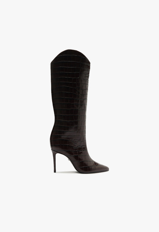 Maryana Wide Boot Boots Fall 24 5 Brown Leather - Schutz Shoes