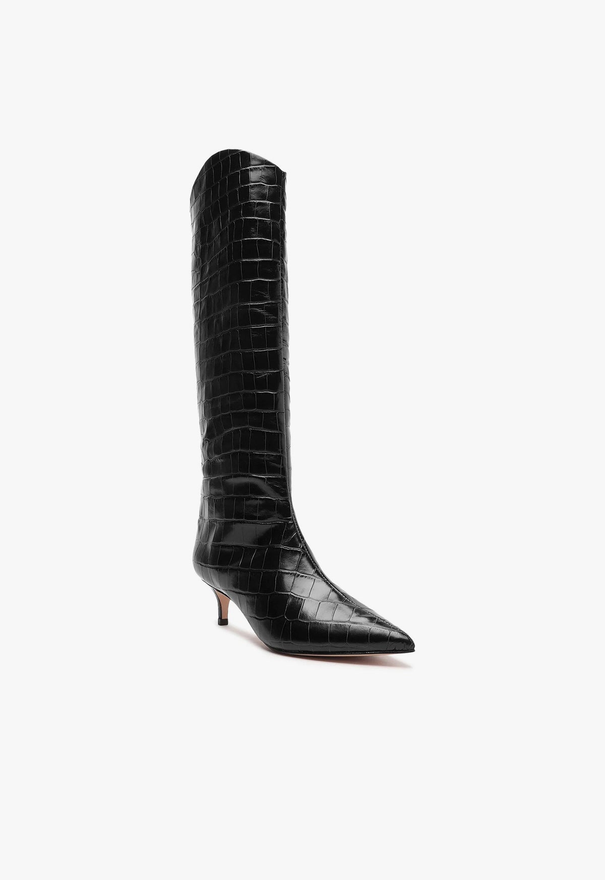 Maryana Lo Crocodile-Embossed Leather Boot CO - Schutz Shoes