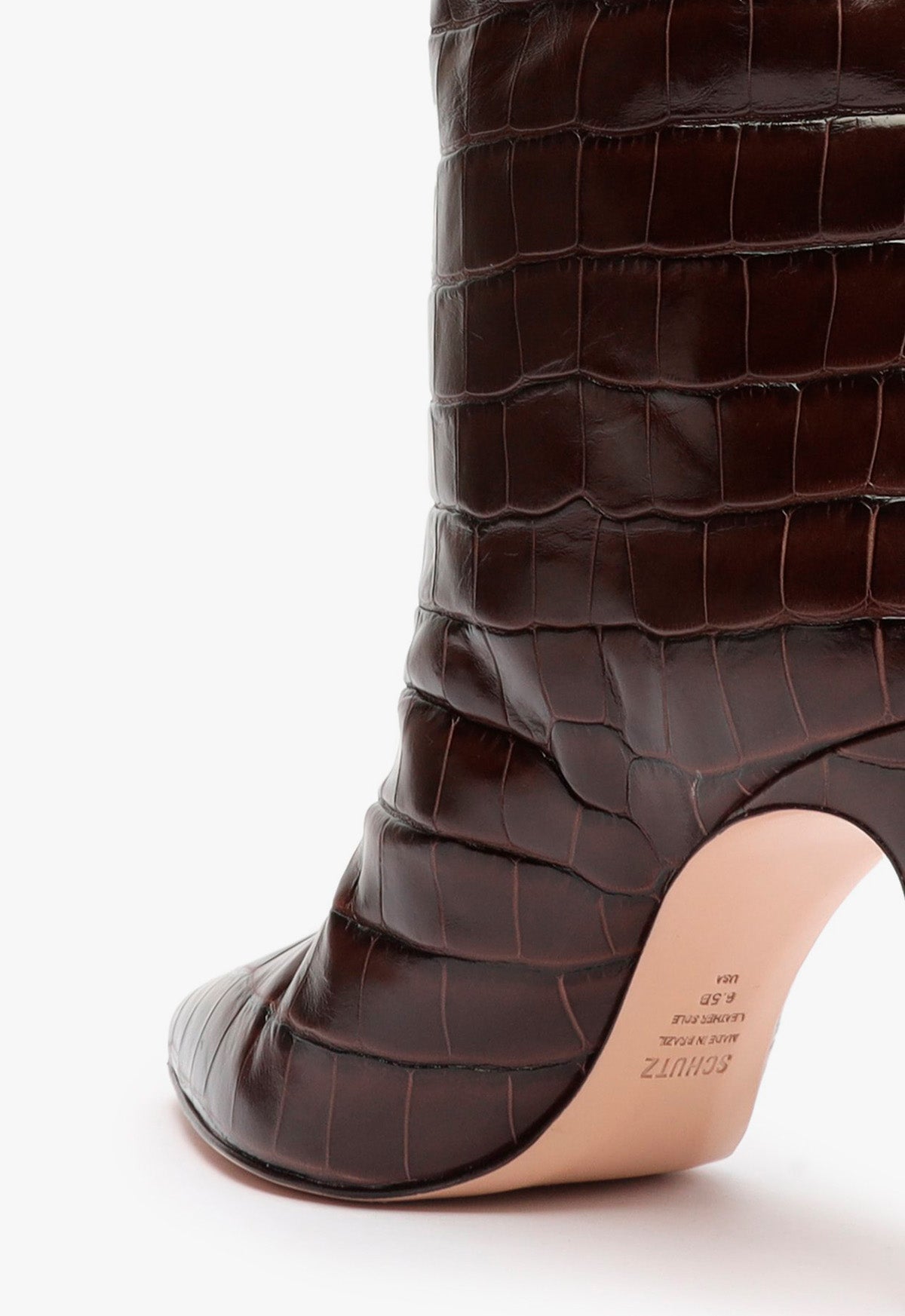 Maryana Crocodile-Embossed Leather Boot Boots FALL 23 - Schutz Shoes