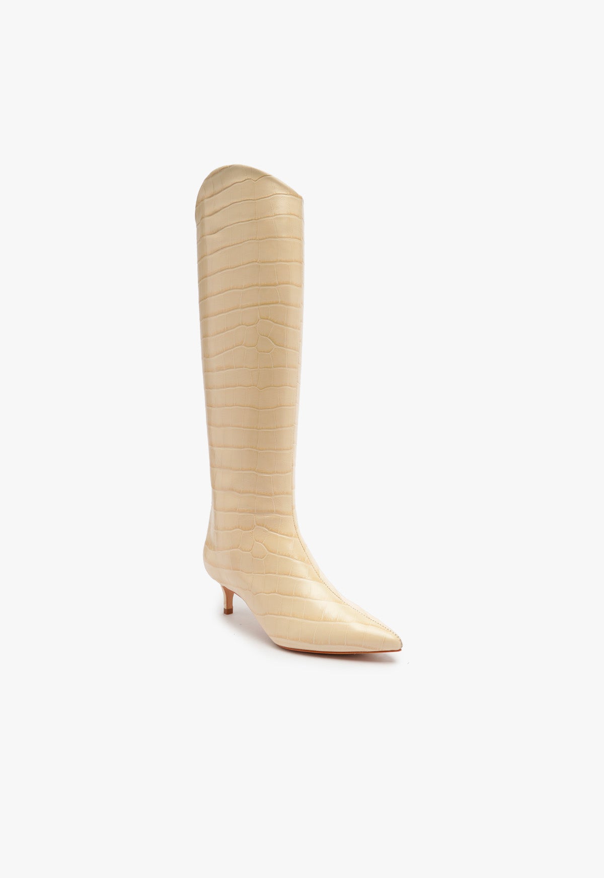 Maryana Lo Crocodile-Embossed Leather Boot