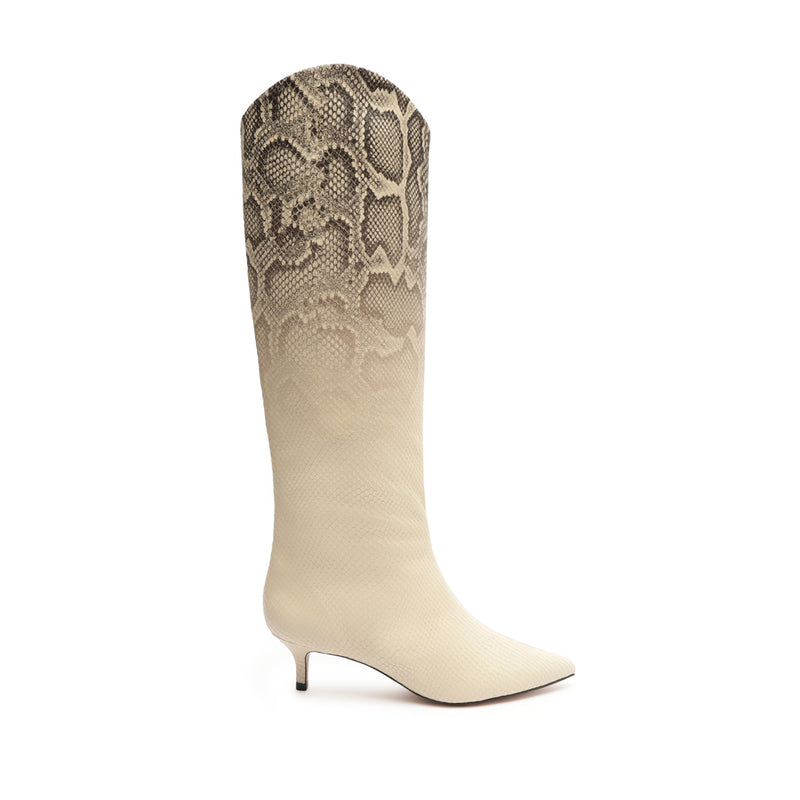 Maryana Lo Snake Faded Boot Boots Winter 23 5 Natural Snake Faded - Schutz Shoes