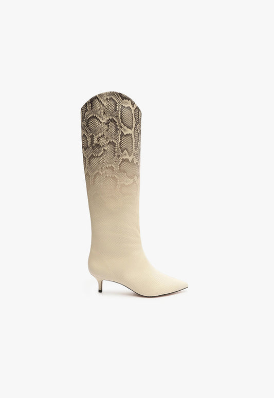 Maryana Lo Snake Faded Boot Boots WINTER 23 5 Natural Snake Faded - Schutz Shoes