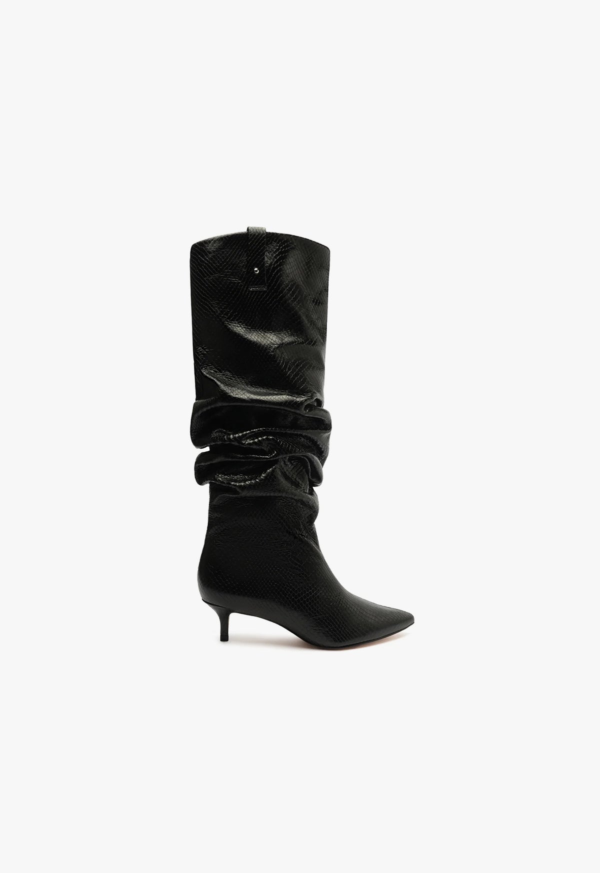 Maryana Lo Slouch Boot Boots WINTER 23 5 Black Snake Cortona - Schutz Shoes