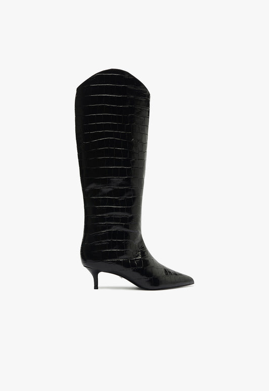 Maryana Lo Wide Boot Boots Fall 24 5 Black Leather - Schutz Shoes