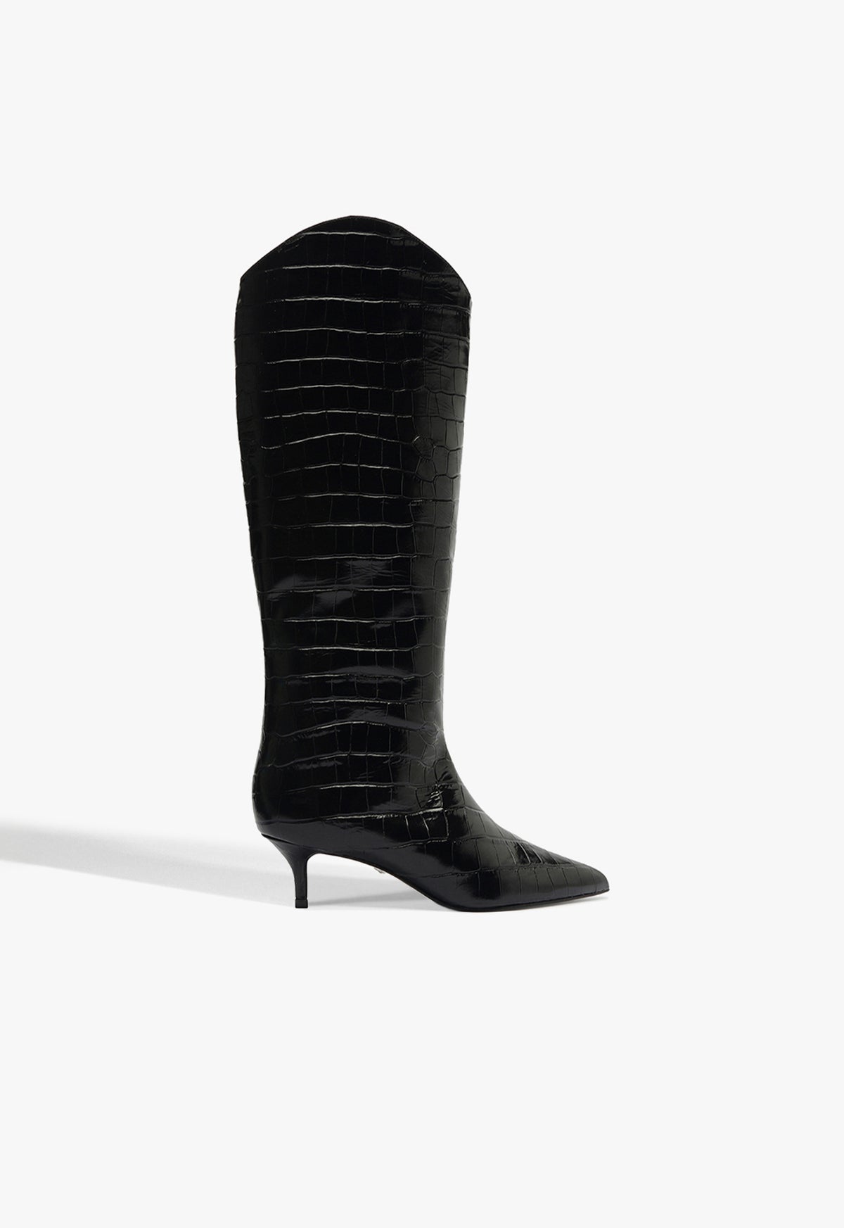 Maryana Lo Wide Boot FALL 24 5 Black croc - Schutz Shoes