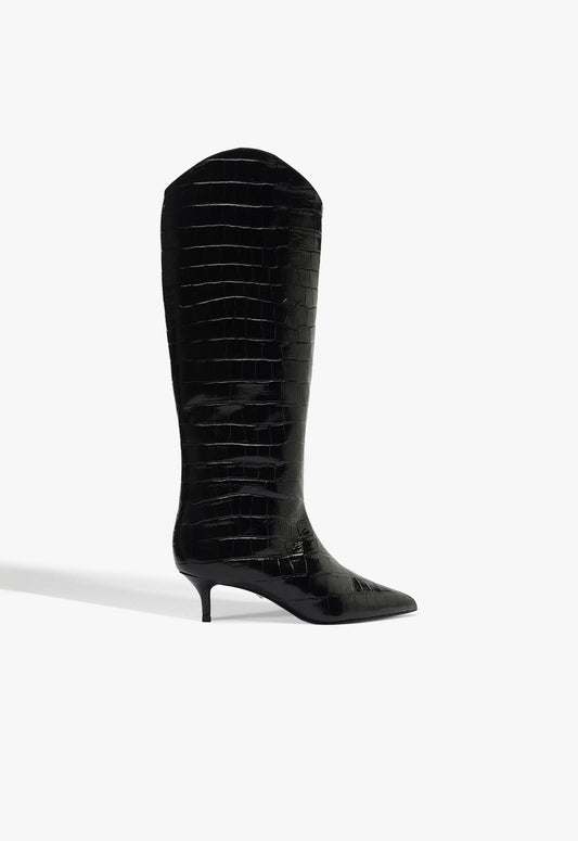 Maryana Lo Wide Boot FALL 24 5 Black croc - Schutz Shoes
