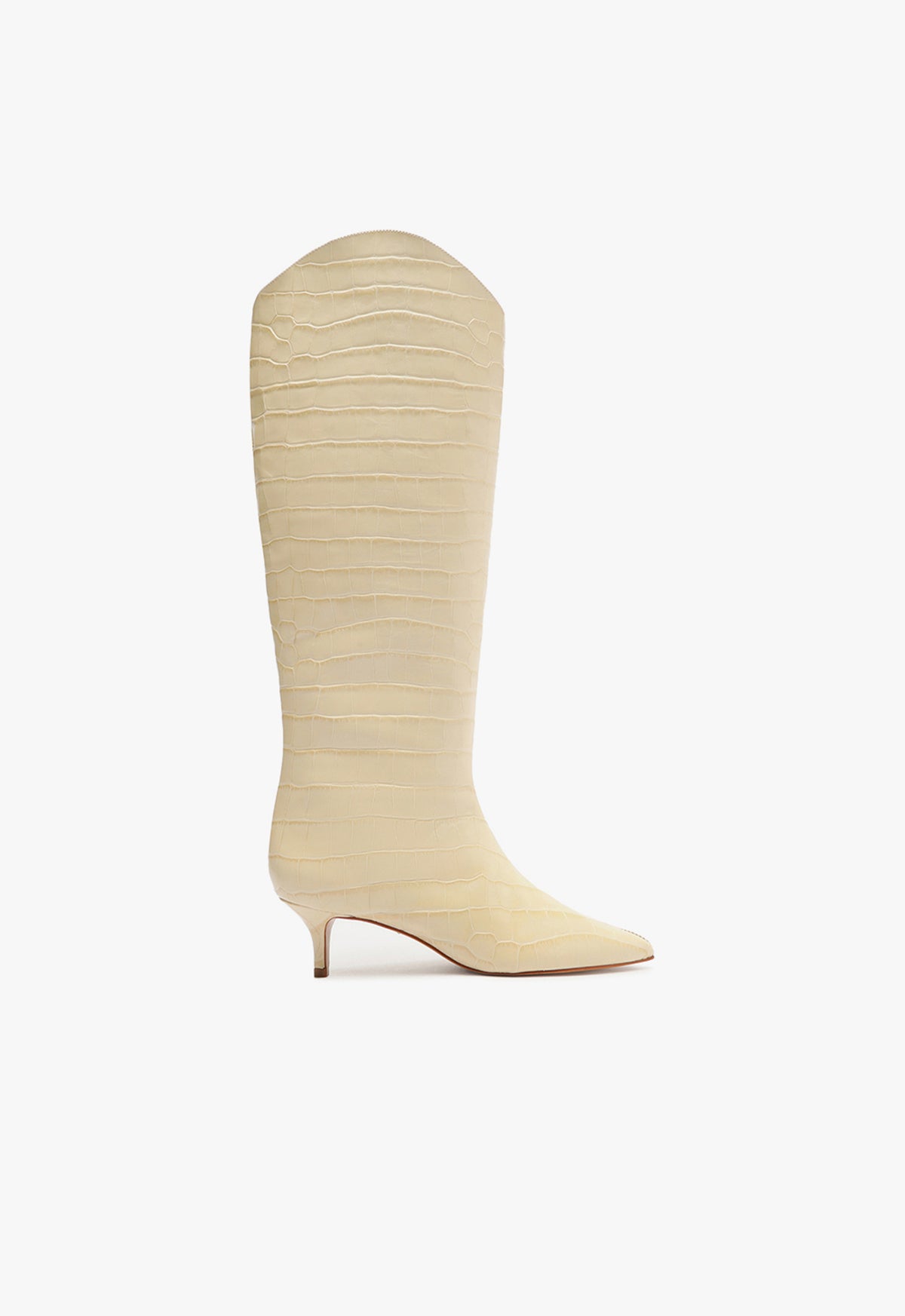 Maryana Lo Wide Boot Boots Fall 24 5 Beige Leather - Schutz Shoes