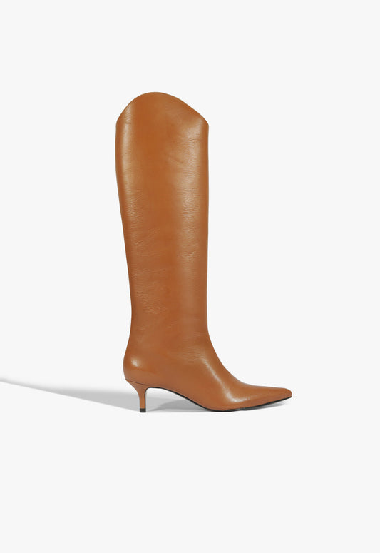 Maryana Lo Wide Leather Boot FALL 25 5 Wood Leather - Schutz Shoes