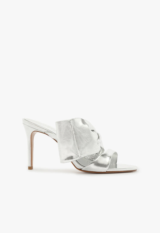 Judy High Smashed Metallic Sandal Sandals WINTER 23 5 Silver Smashed Metallic - Schutz Shoes