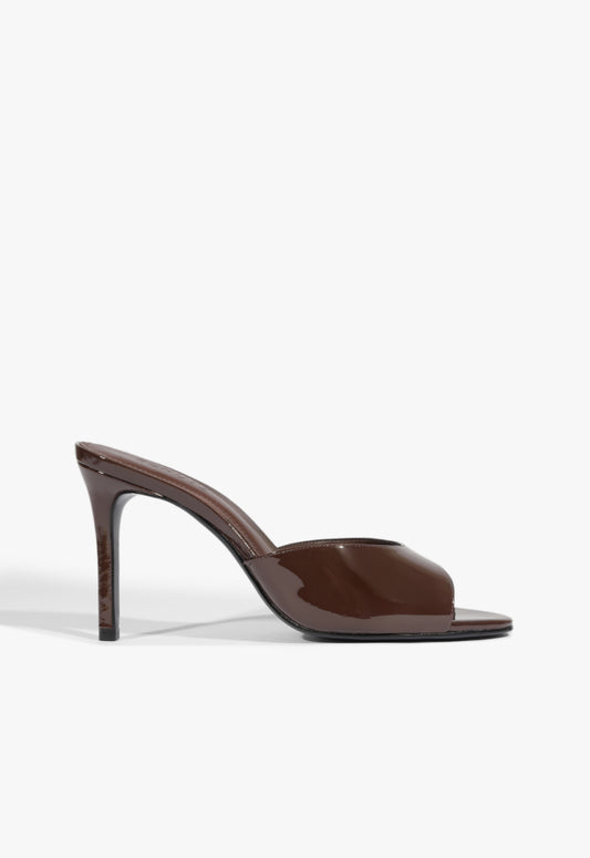 Cloe Patent Sandal Pre Fall 25 5 Root Brown Patent - Schutz Shoes