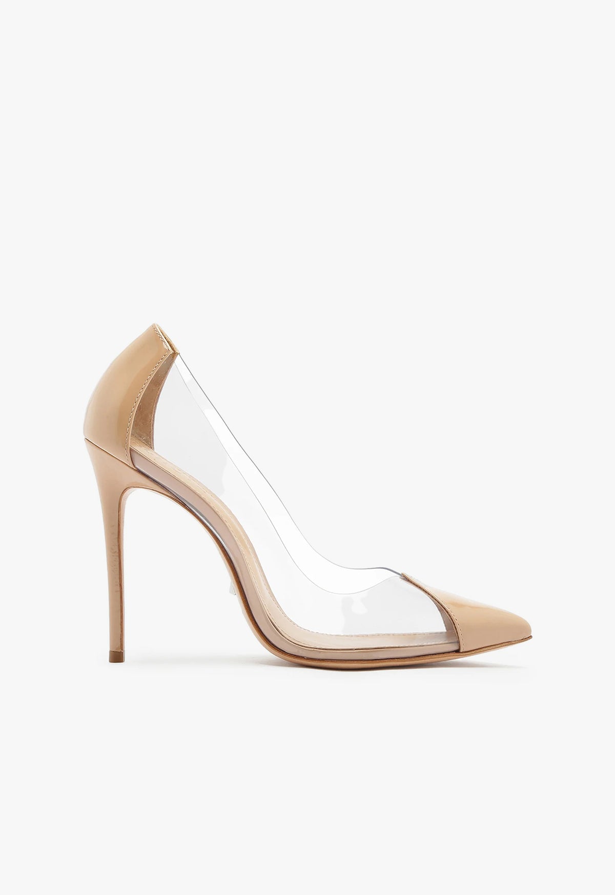 Cendi Pump FALL 23 5 Honey Beige Patent Leather & Vinyl - Schutz Shoes