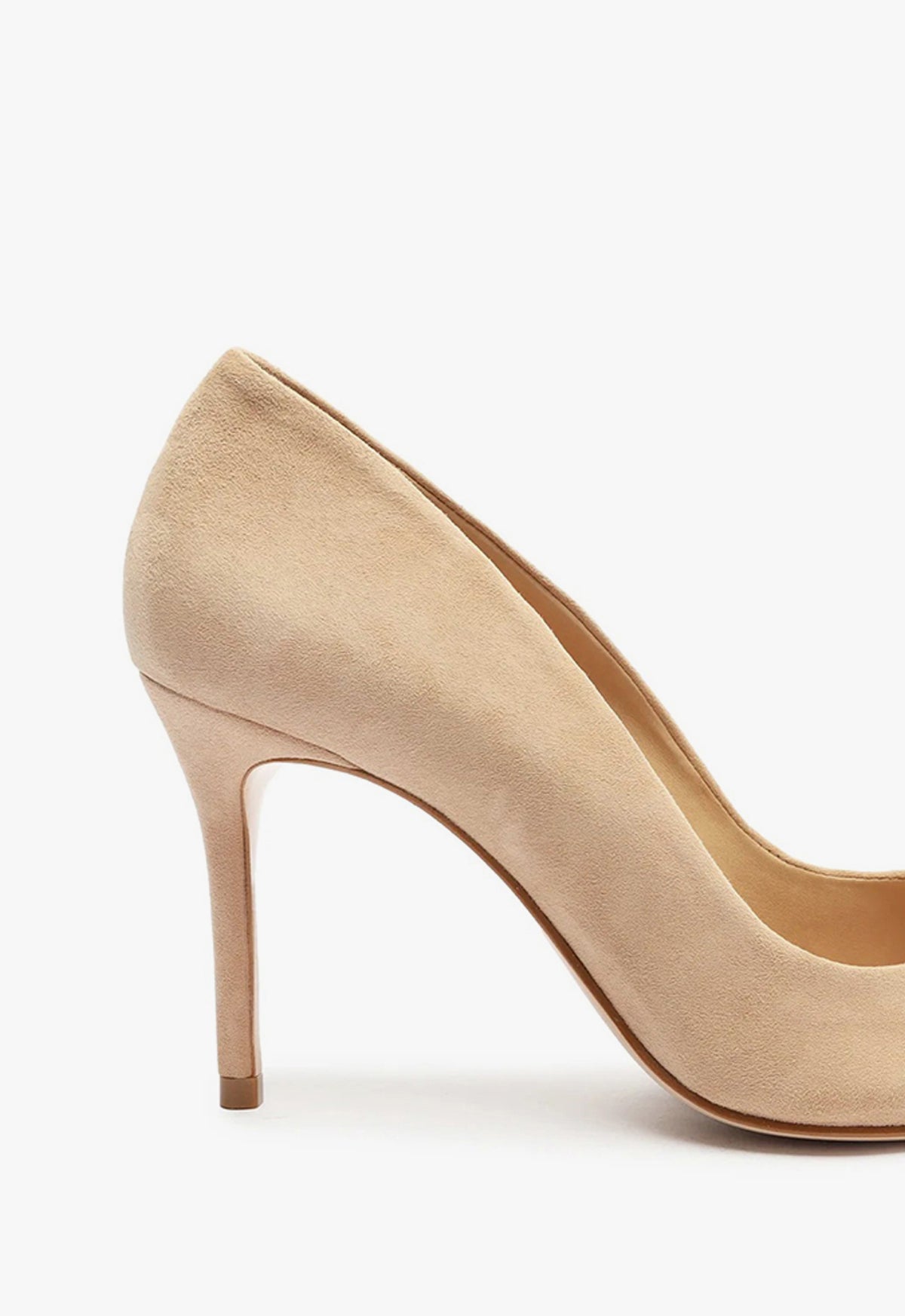 Lou Lo Pump in Nude Suede Schutz Shoes SCHUTZ