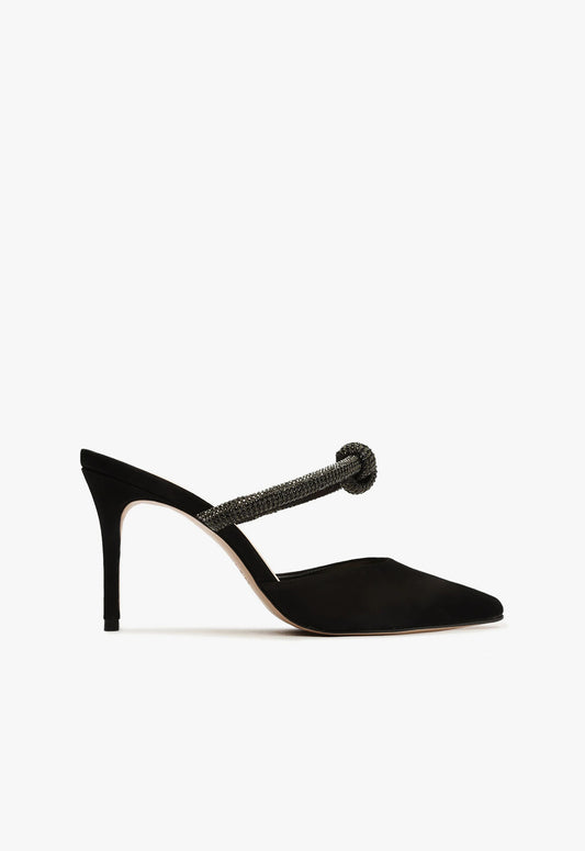 Pearl Leather Mule Mules FALL 23 5 Black Nobuck - Schutz Shoes