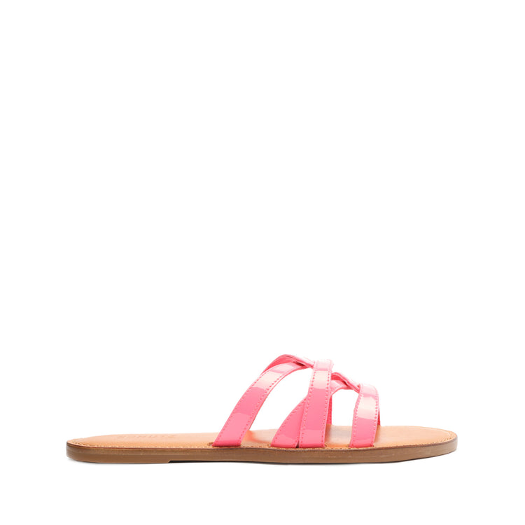 Lyta Patent Leather Sandal Flats High Summer 23 5 Pink Lemonade Patent Leather - Schutz Shoes