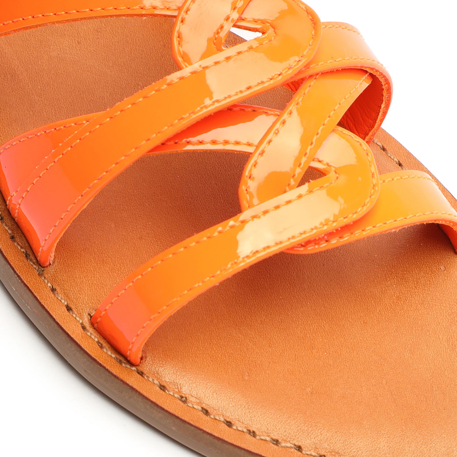 Lyta Patent Leather Sandal Flats High Summer 23    - Schutz Shoes