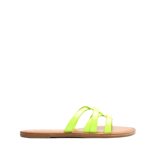 Lyta Patent Leather Sandal Flats High Summer 23 5 Light Yellow Patent Leather - Schutz Shoes