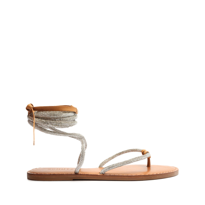 Kittie Glam Sandal Flats High Summer 23 5 Beige Synthetic - Schutz Shoes